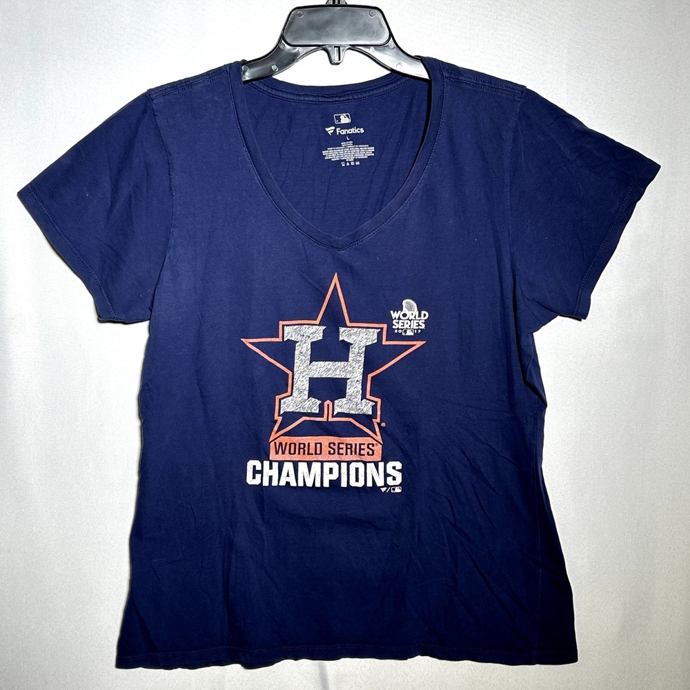 Houston Astros MLB 2017 World Series Champions Fanatics T-Shirt Women's LARGE